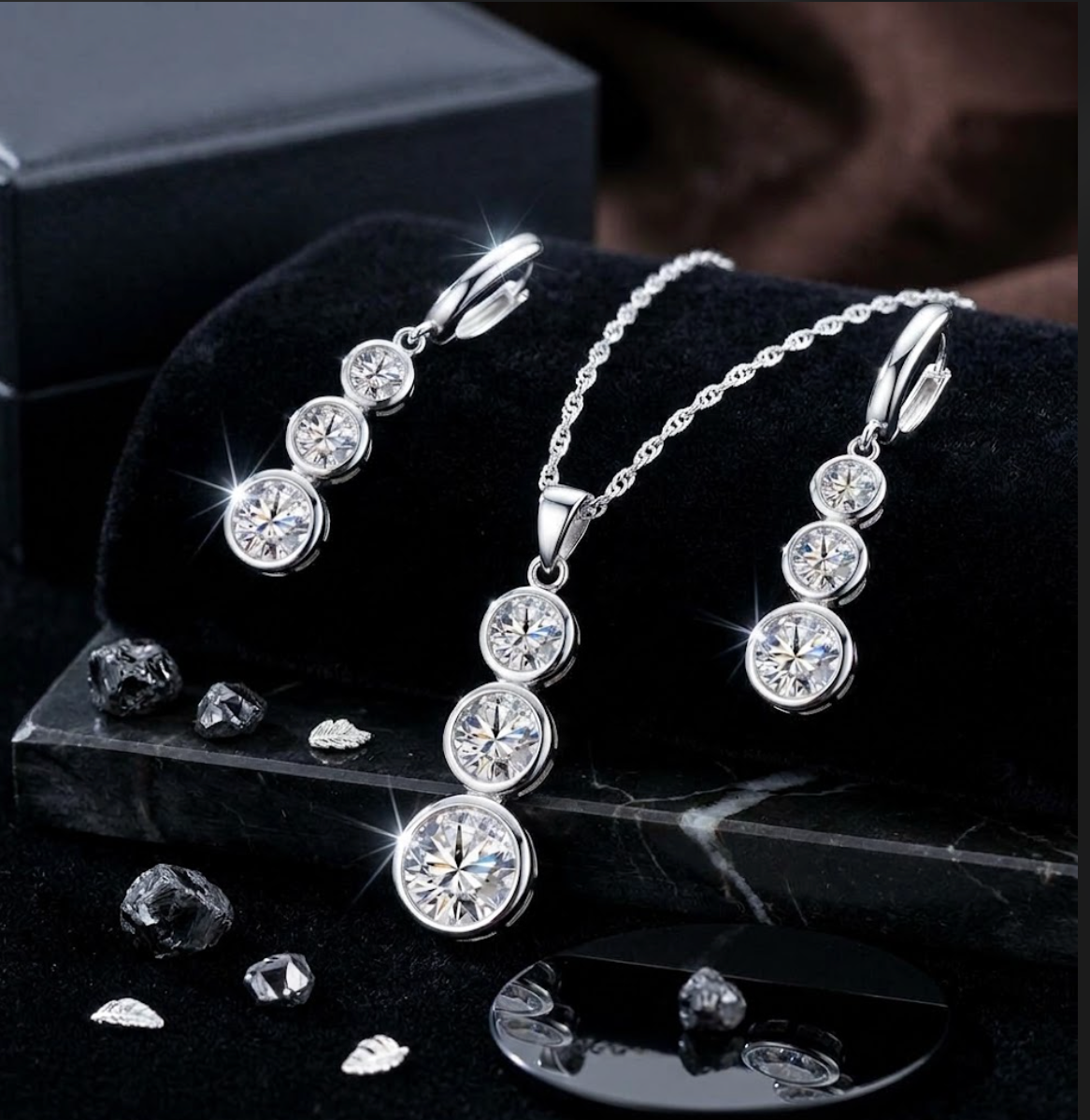 💎 Conjunto Éclat Royale – Brillo de Diamante ✨